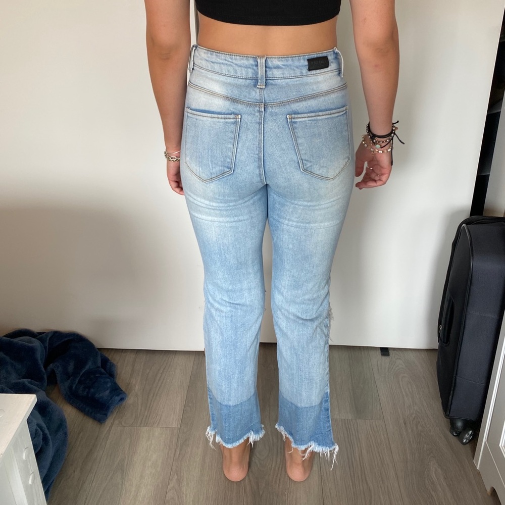 Multicolor Light Denim Ripped Jeans